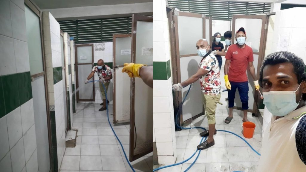 දළදා වන්දනාවට දුන් මුස්ලිම් පල්ලි තිතටම ක්ලීන් කරයි.
