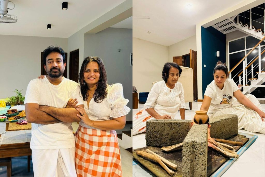 රටක් ආදරේ කරන බිමල් – සුජානි ආදරණීය කුරුළු ජෝඩුව උදා වූ නව වසර චාමෙට සැමරුවේ මෙහෙමයි.