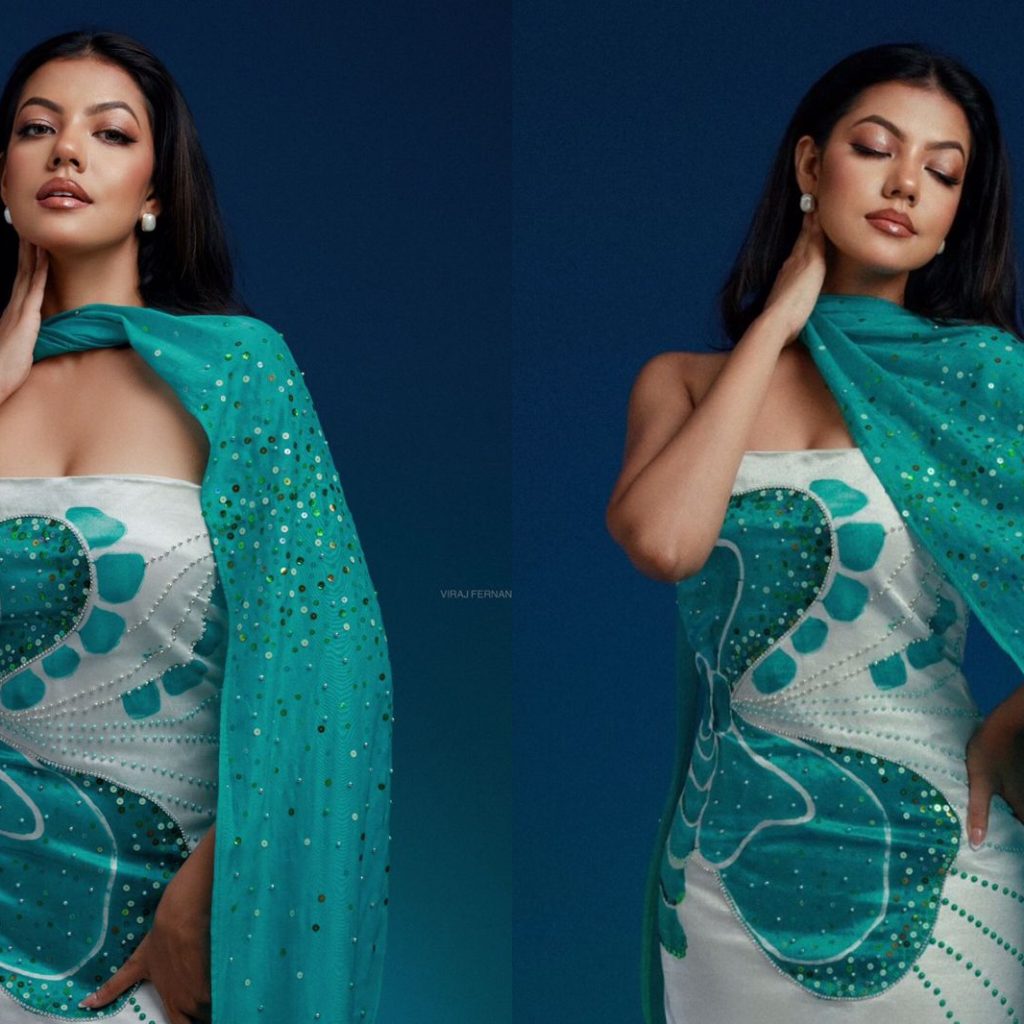 ලෝකයේම අවධානය දිනාගත් අපේ රූ රැජින හැඩකාර අනුදි සැරසුනු මේ ඇඳුම නම් විශේෂ එකක්… මෙන්න ඒ විශේෂත්වය